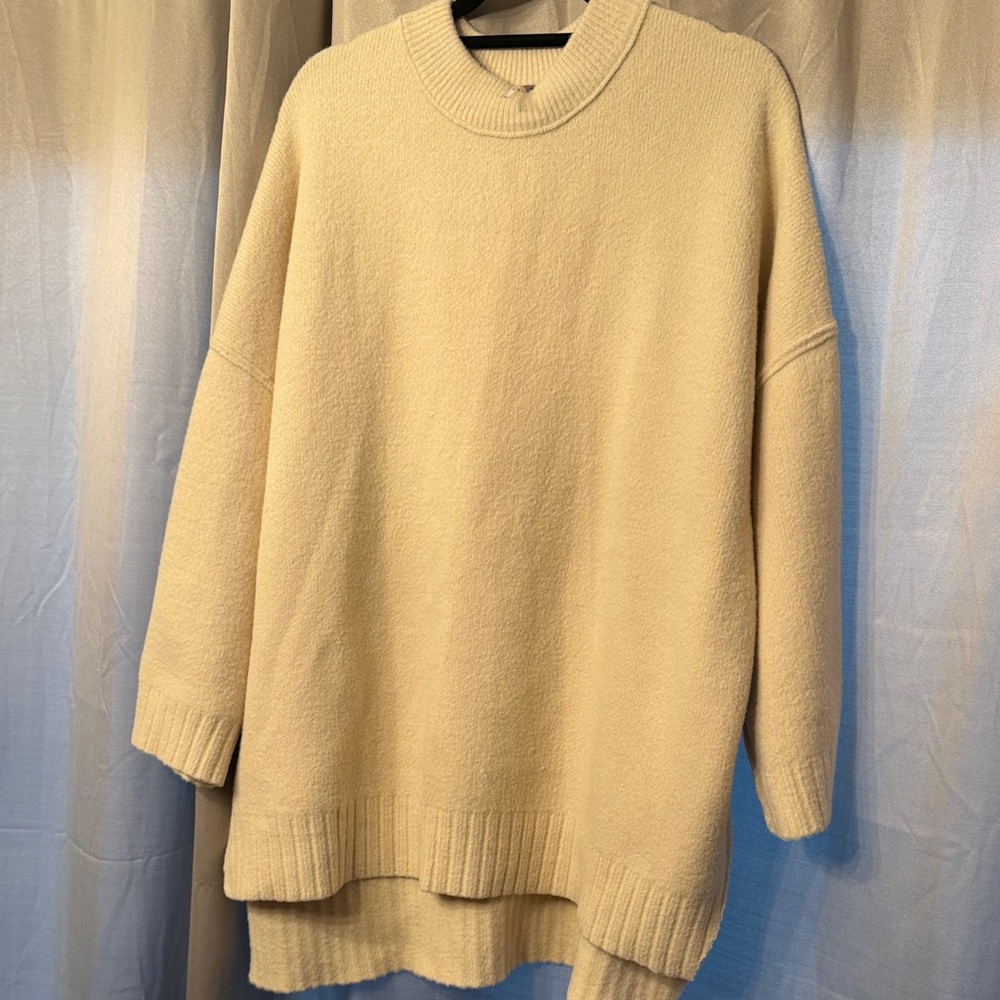 Free People Cream Knit Sweater